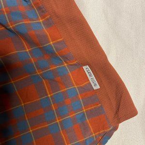 Club Ride L Cycling Shirt Vented Bicycle Bike Black Red Windowpane Snap Button